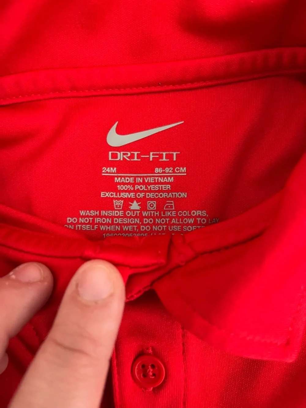 Nike Red Polo Shirt with Black Shorts Set - Picture 4 of 4